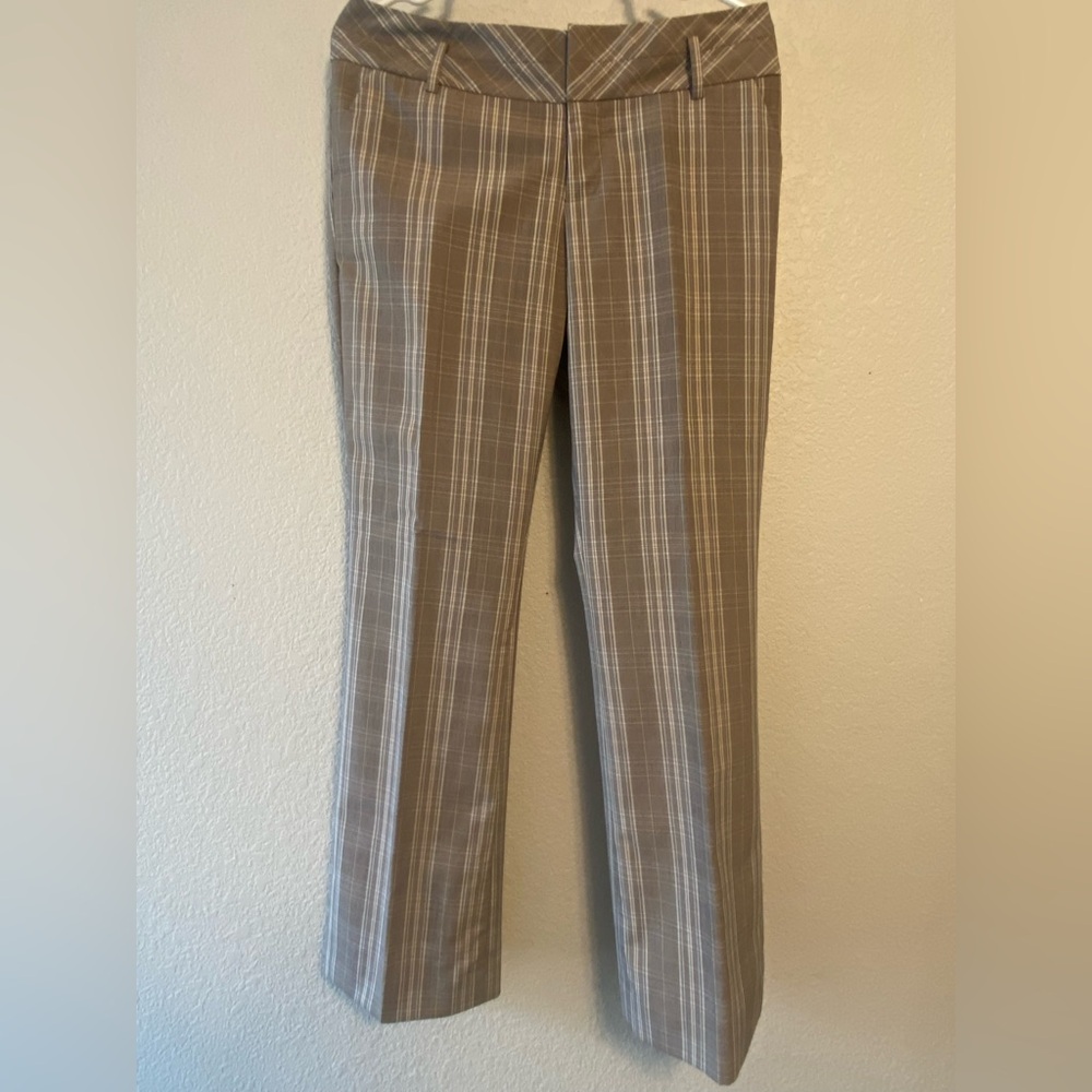 Brown Plaid Slacks Dress Pants Size 6